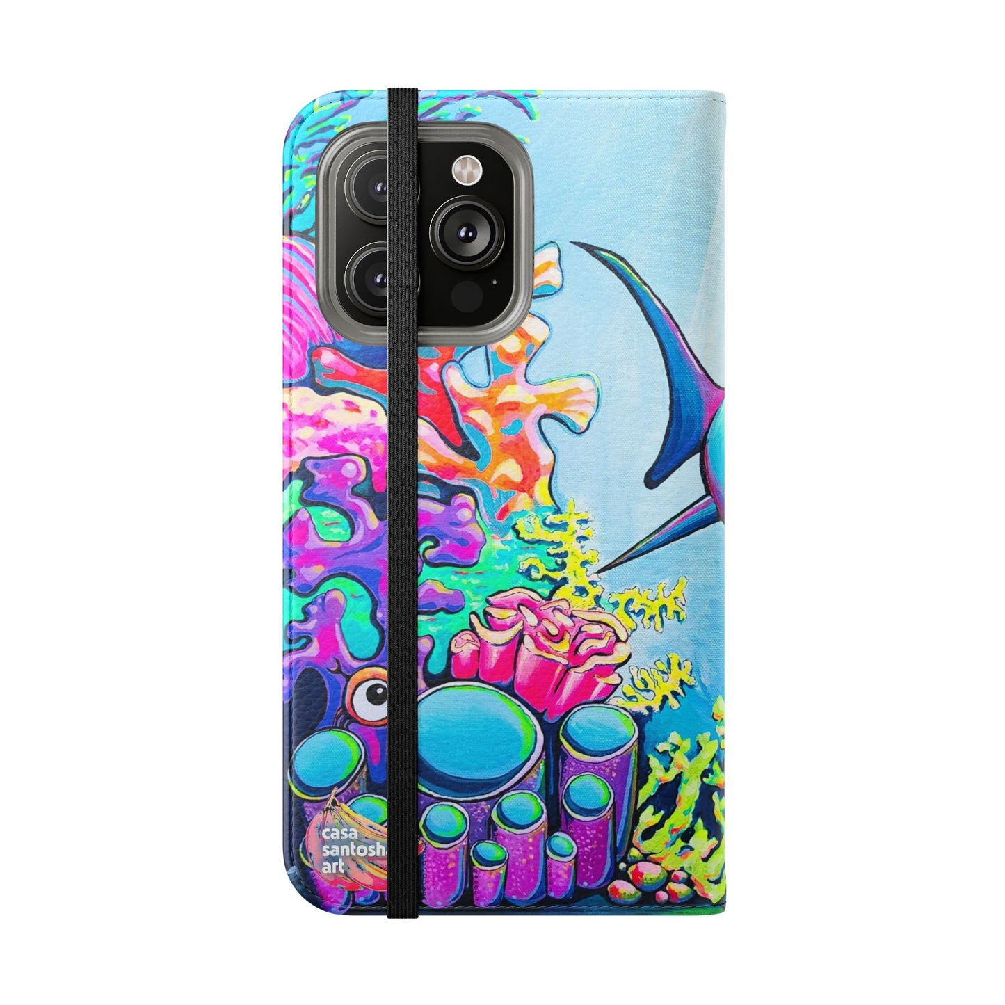 Cyclops Shark Flip Phone Case – Wallet Cover with Card Slots