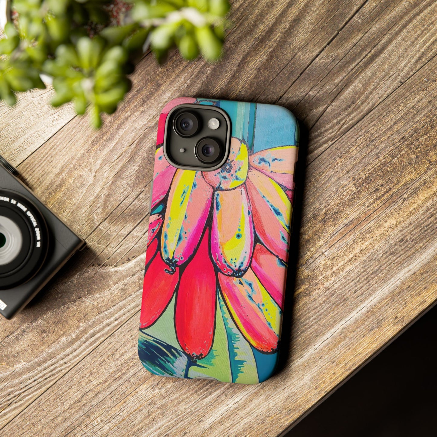 Neon Primitivo Bananas Tough Phone Case