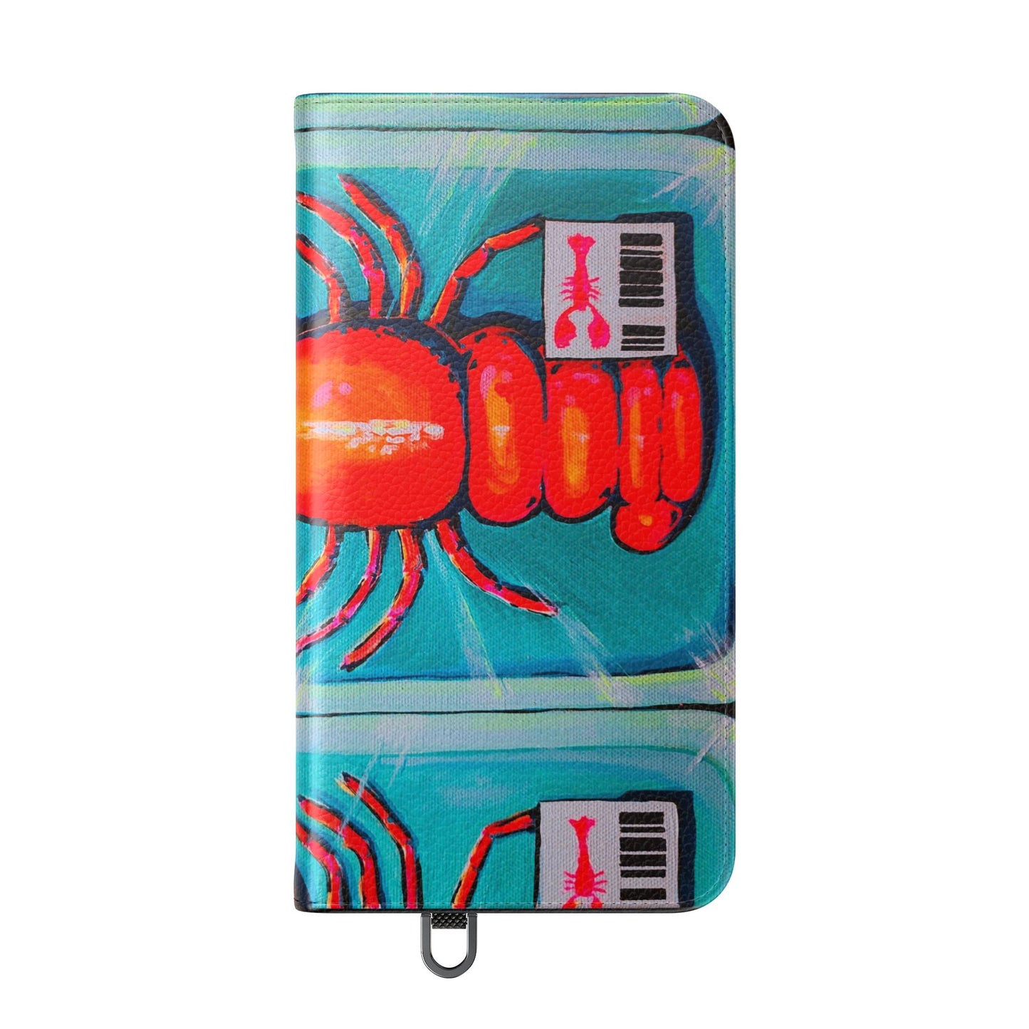 Neon Lobster Flip Phone Case – Wallet Cover with Card Slots