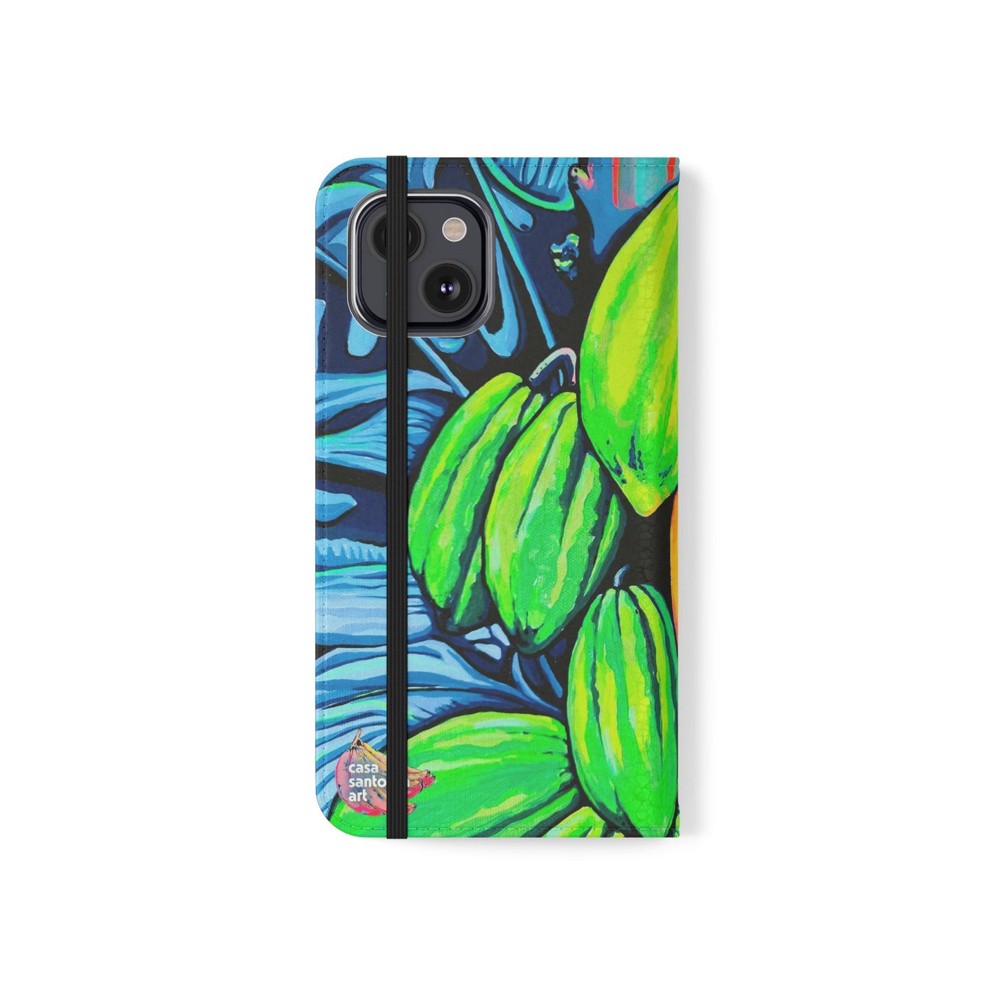 Neon Cacao Flip Phone Case – Wallet Cover with Card Slots
