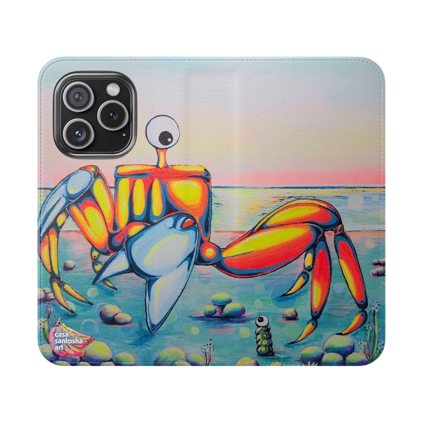 Cyclops Crab Flip Phone Case – Wallet Cover with Card Slots