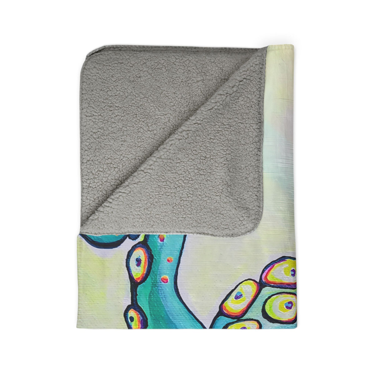 Cyclops Octopus Fleece Sherpa Blanket