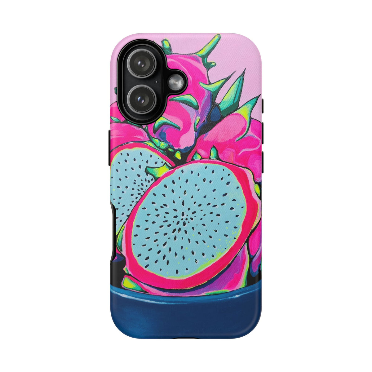 Coque de téléphone résistante Pitaya Rose Néon