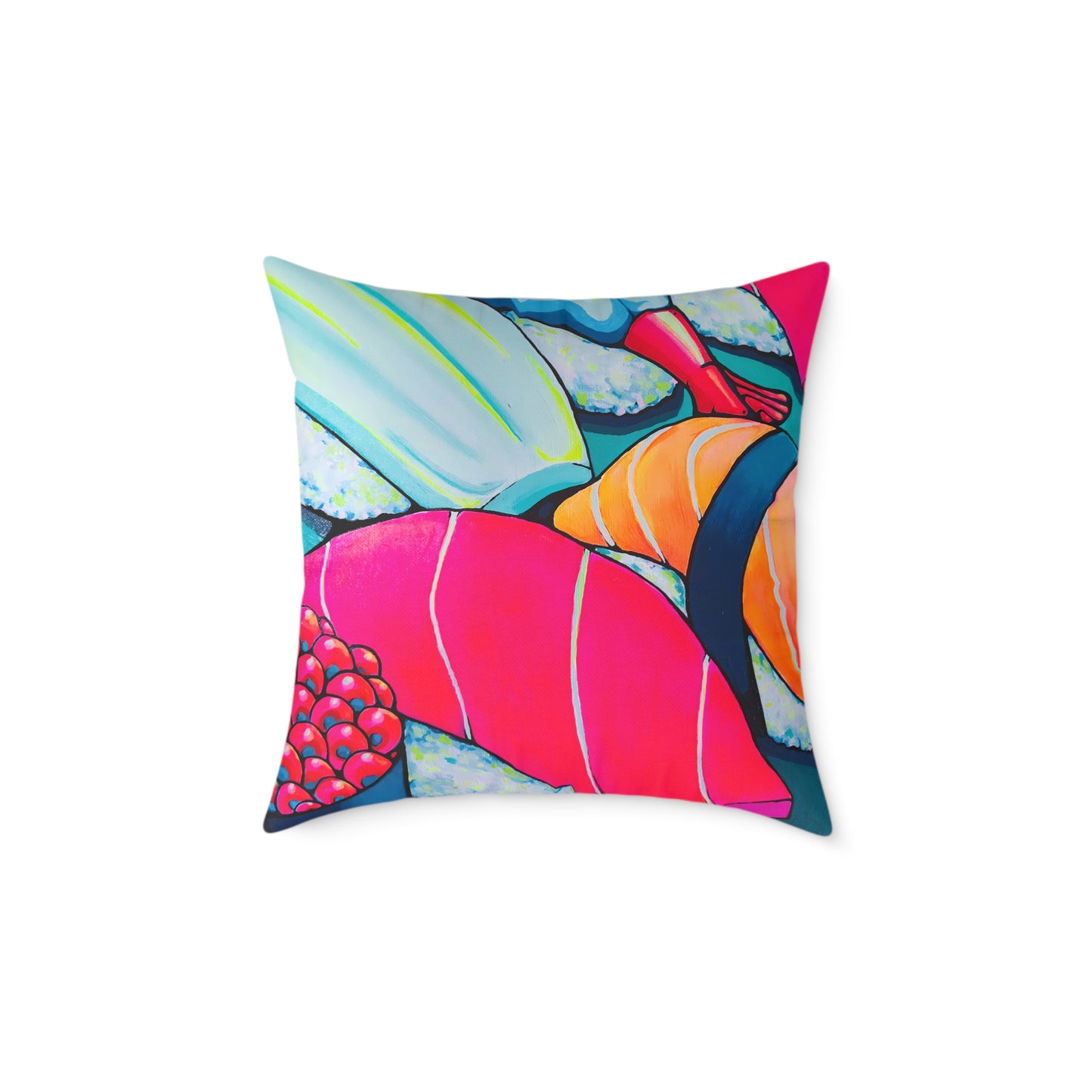 Toile décorative Neon Sushi Art Oreiller