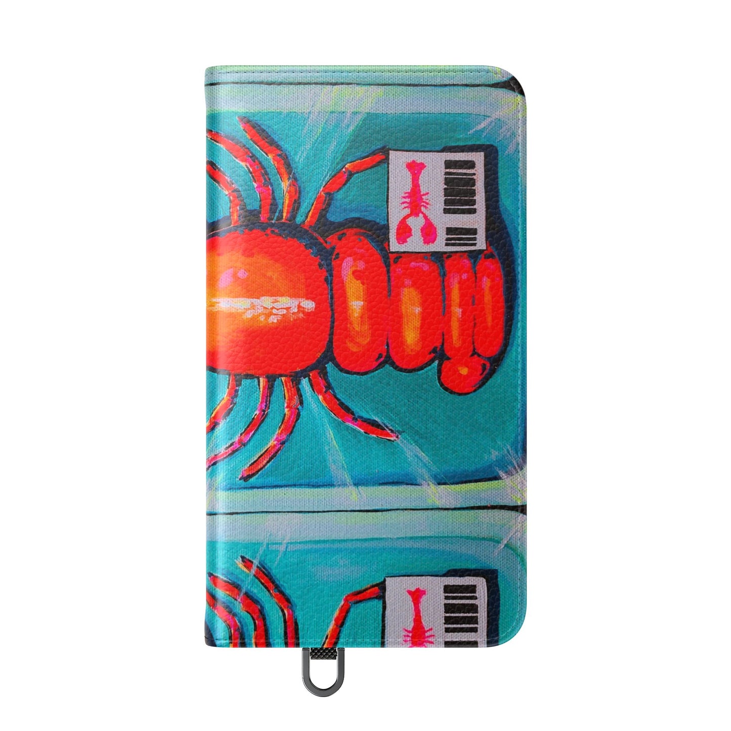 Neon Lobster Flip Phone Case – Wallet Cover with Card Slots