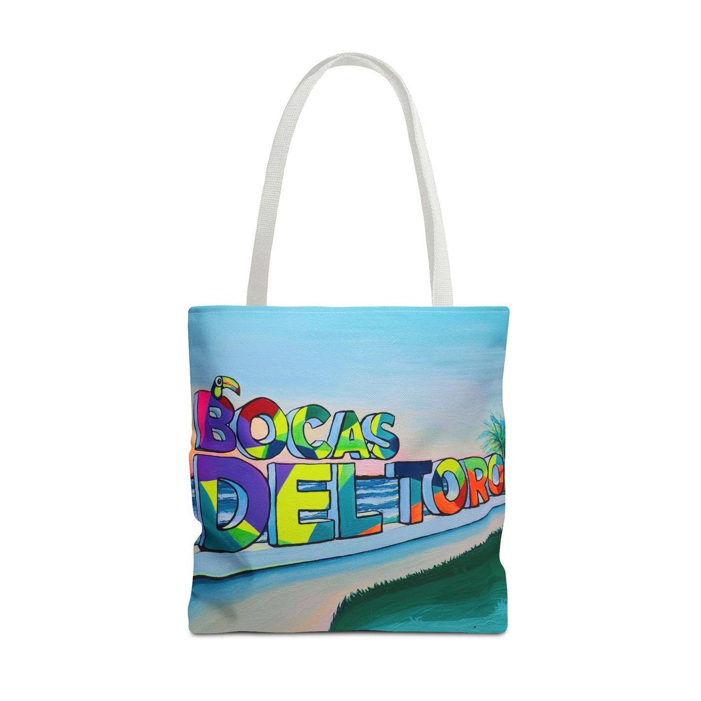 Premium Bocas Del Toro Sign Tote Bag, Original Artist Design, Reusable Shopping Tote,  Eco-Friendly