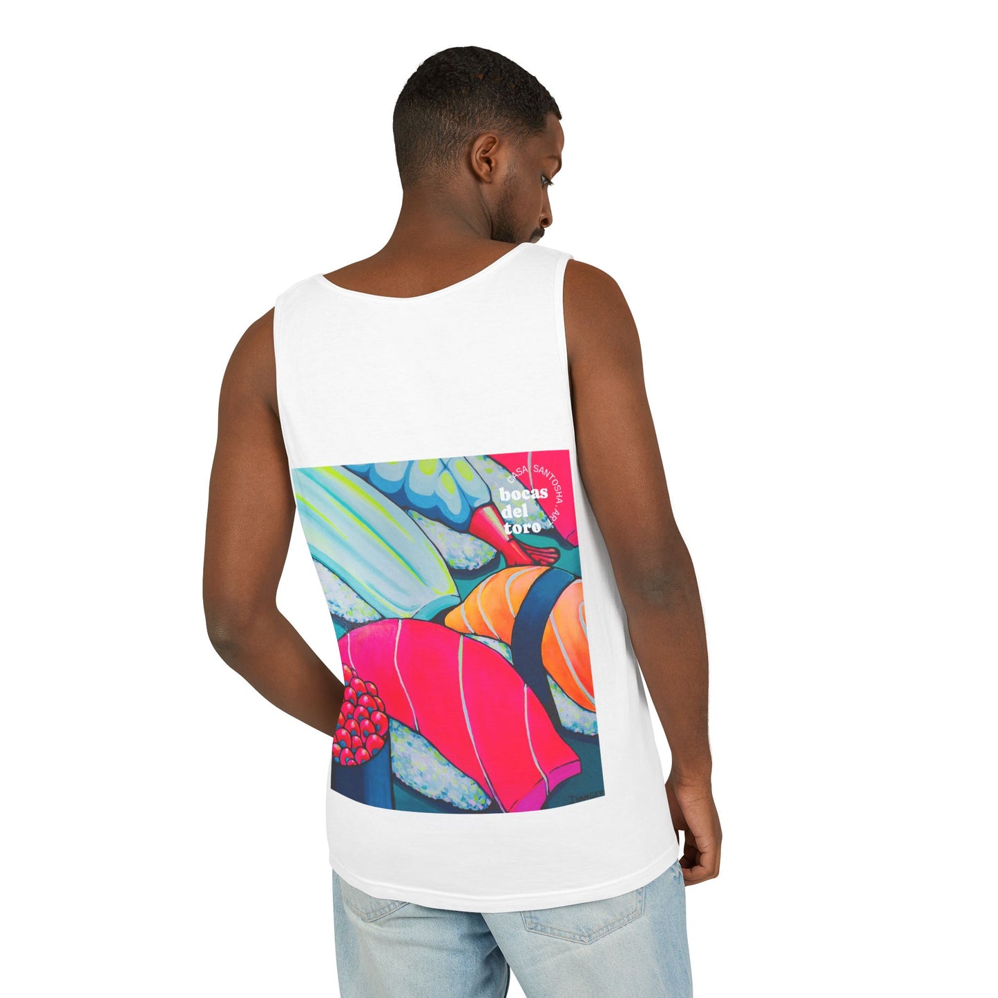Unisex Neon Sushi Tank Top - Perfect for Summer Vibes