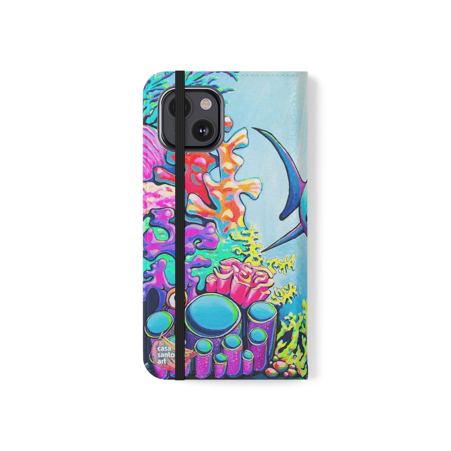 Cyclops Shark Flip Phone Case – Wallet Cover with Card Slots