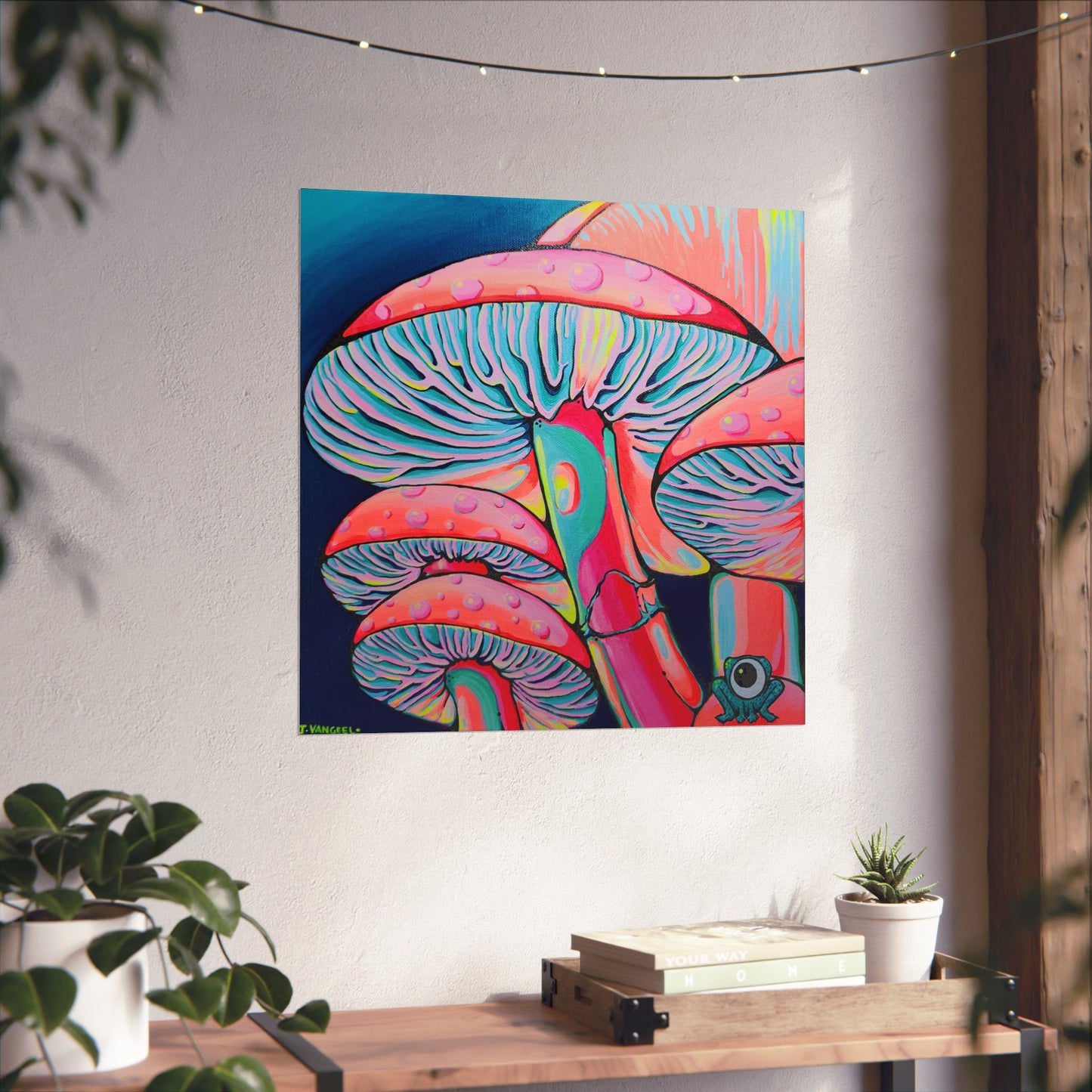 Trippy Mushrooms Giclée Art Poster