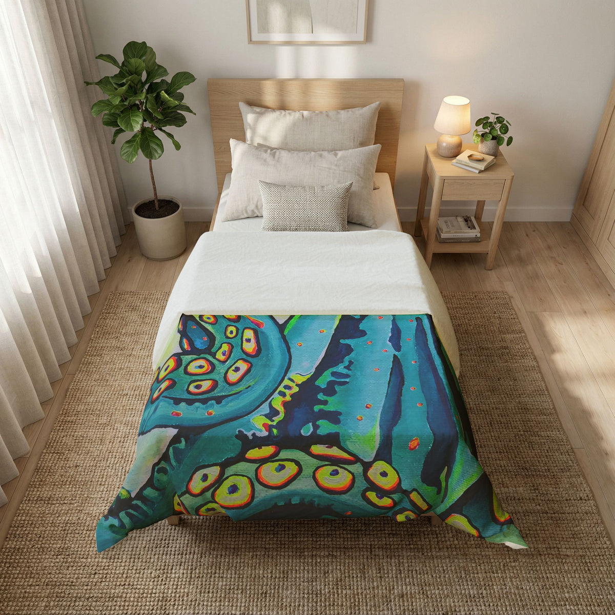 Cyclops Octopus Duvet Cover