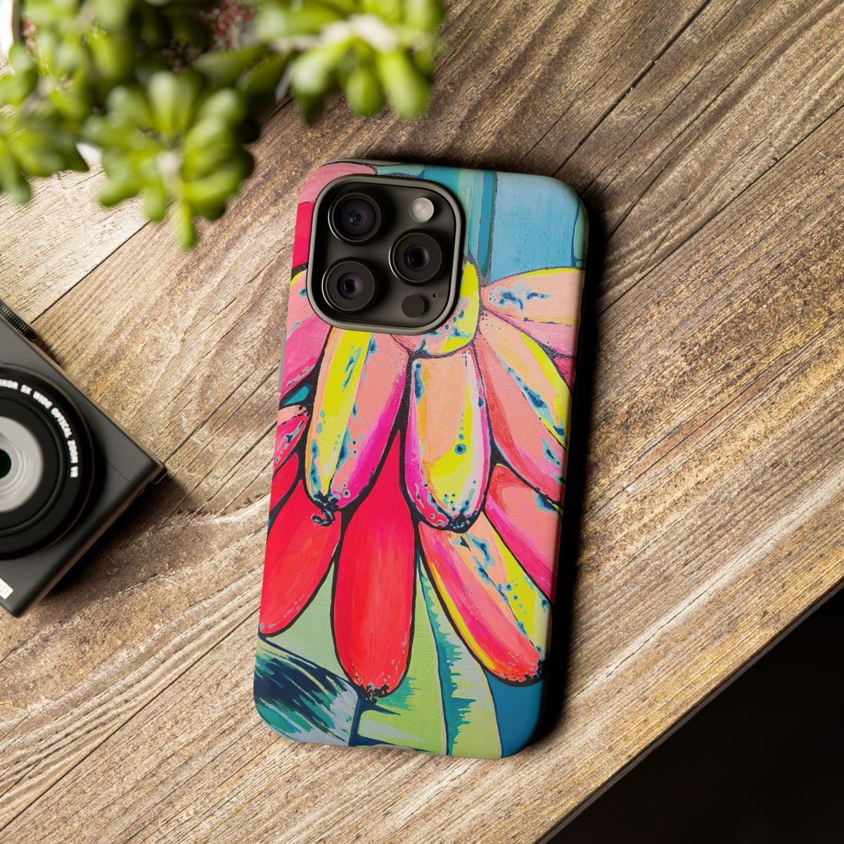 Neon Primitivo Bananas Tough Phone Case