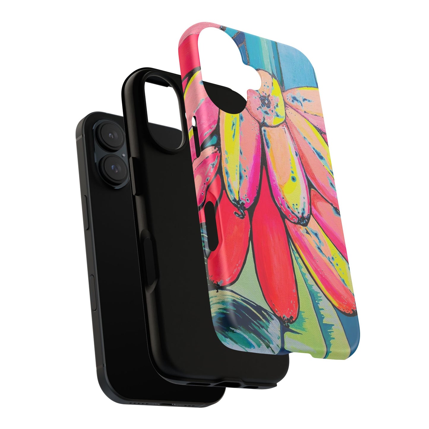 Neon Primitivo Bananas Tough Phone Case