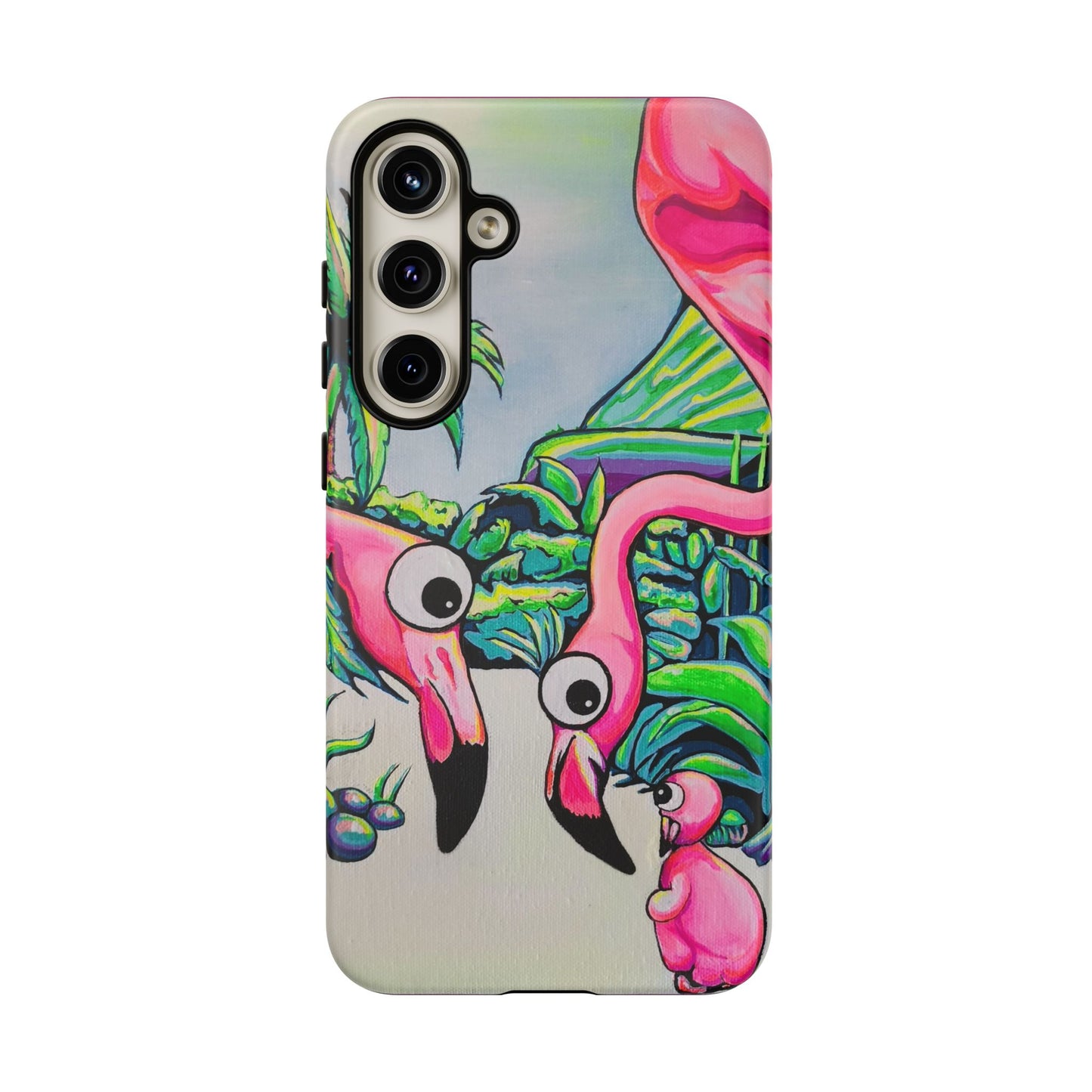 Cyclops Flamingo Family Tough Phone Case