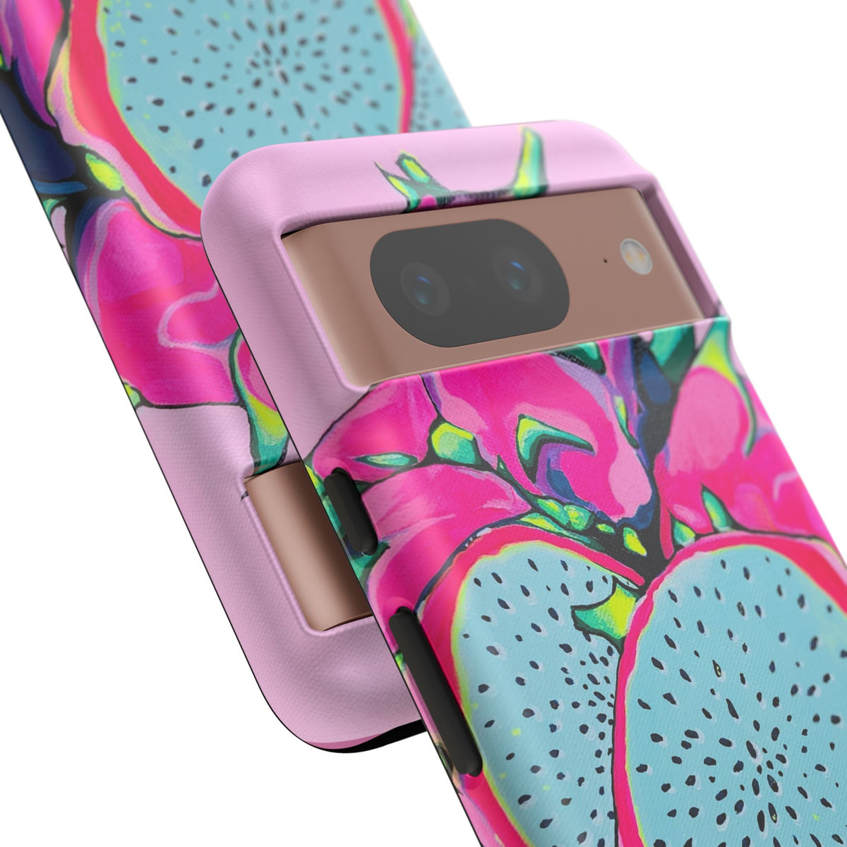 Coque de téléphone résistante Pitaya Rose Néon