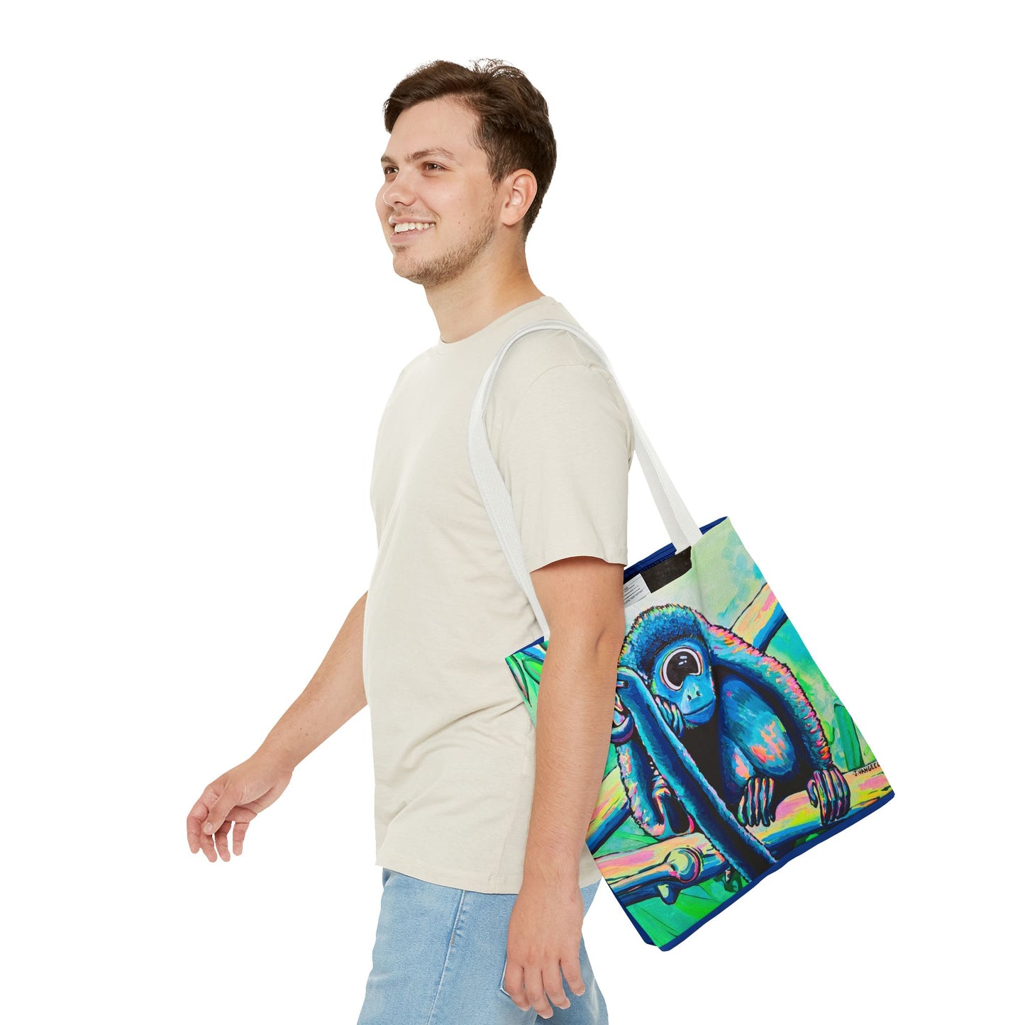 Premium Cyclops Monkey Tote Bag, Original Artist Design, Reusable Shopping Tote, Eco-Friendly