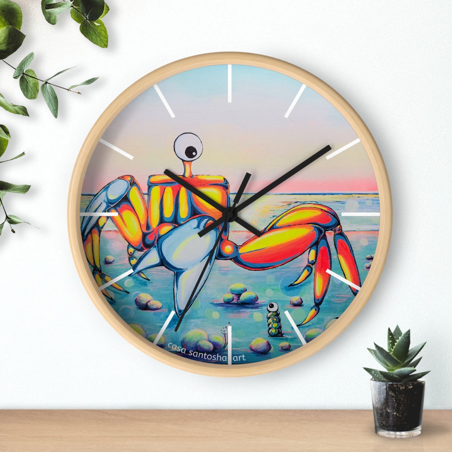 Cyclops Crab Pop Art Wall Clock
