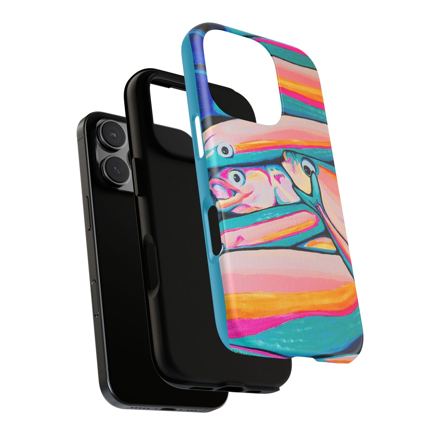 Neon Fish Tough Phone Case