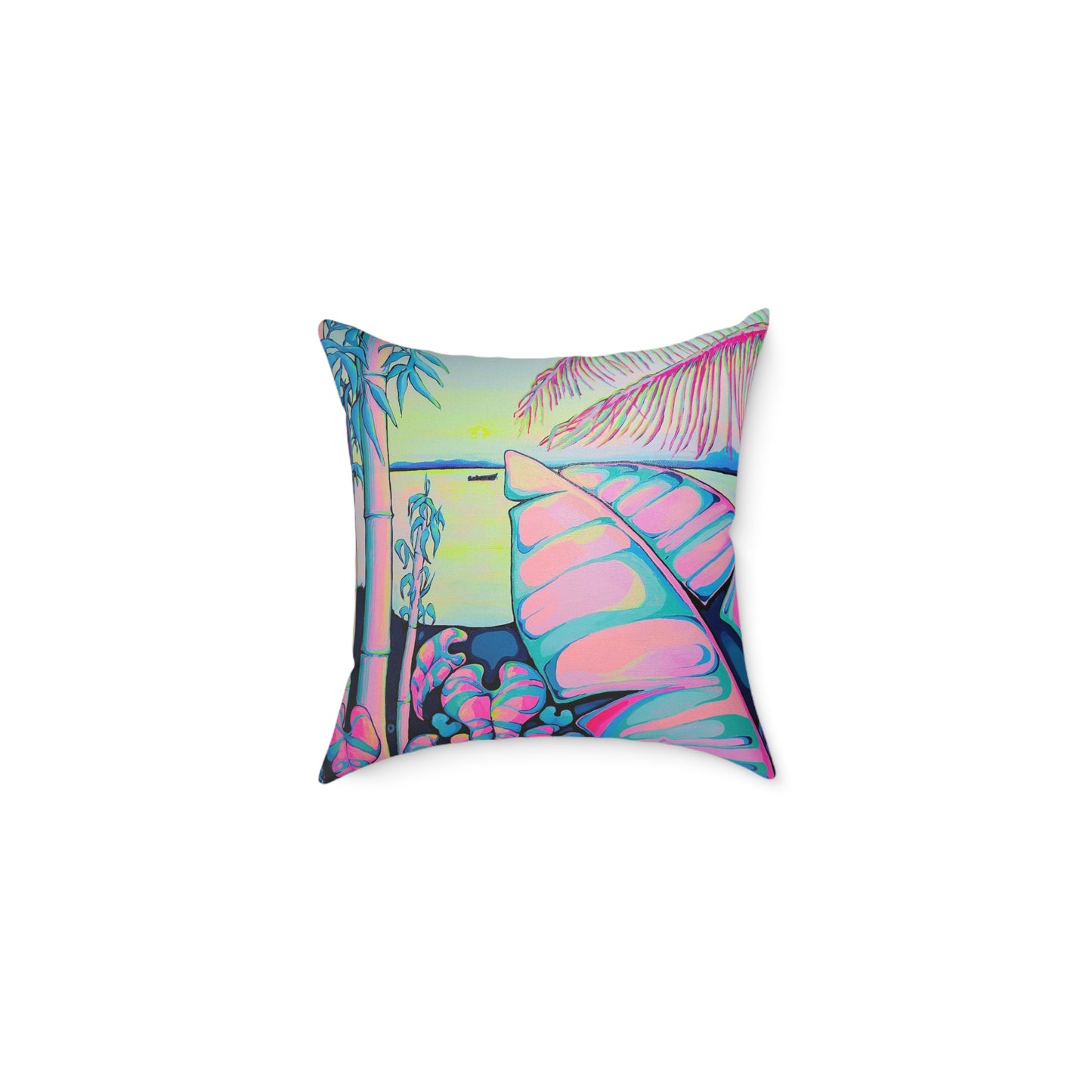 Serenity Bocas Art Canvas Decorative Pillow