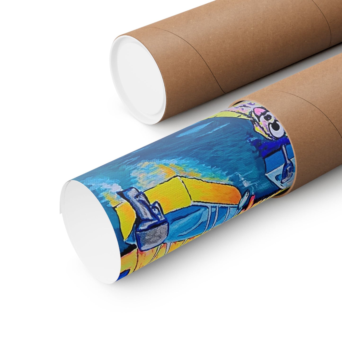 Cyclops Cat and Dog in Bocas Giclée Art Poster