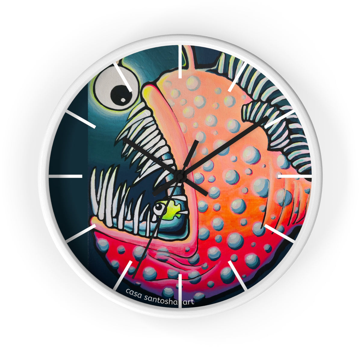 Cyclops Anglerfish Pop Art Wall Clock