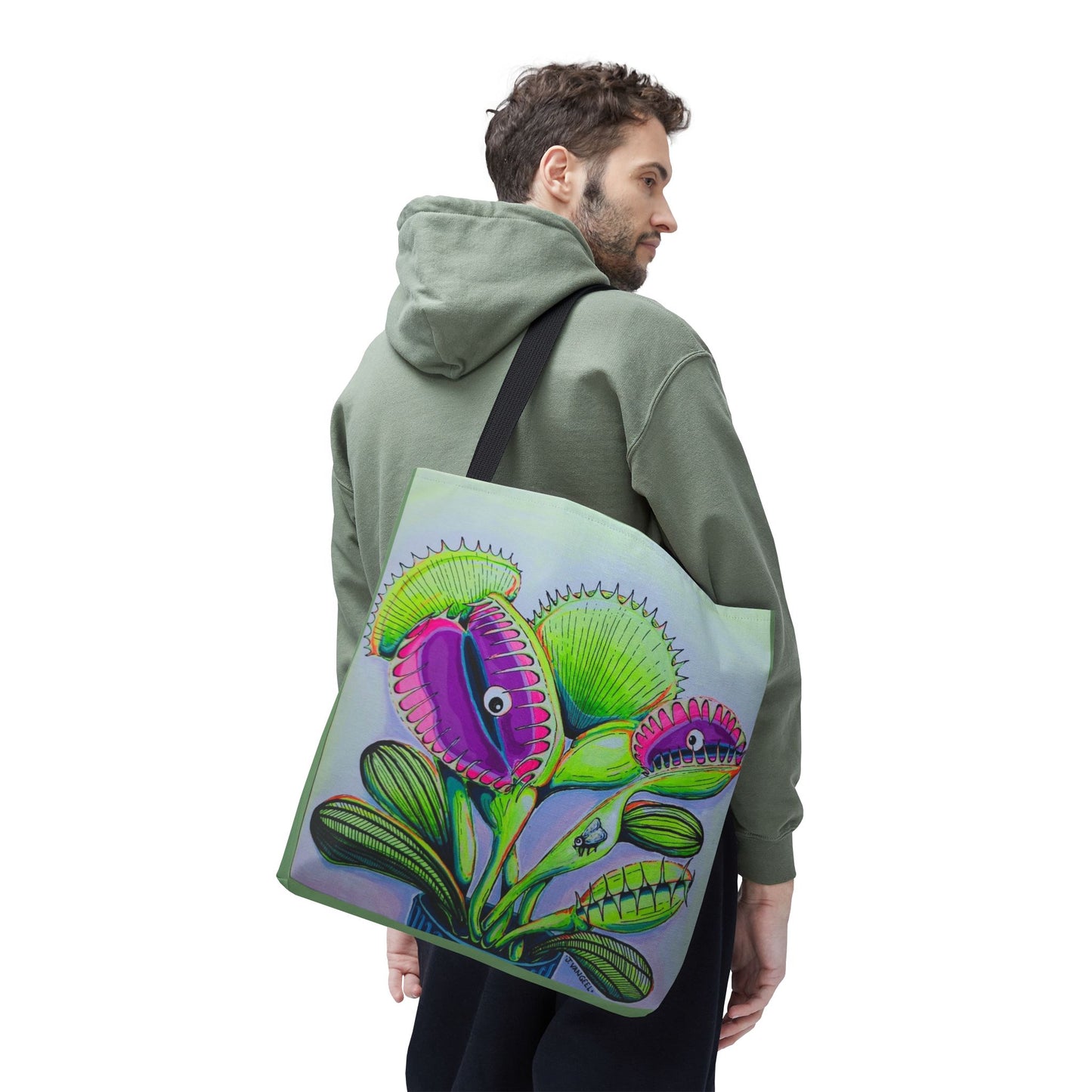 Premium Cyclops Venus Fly Trap Tote Bag, Original Artist Design, Reusable Shopping Tote,  Eco-Friendly