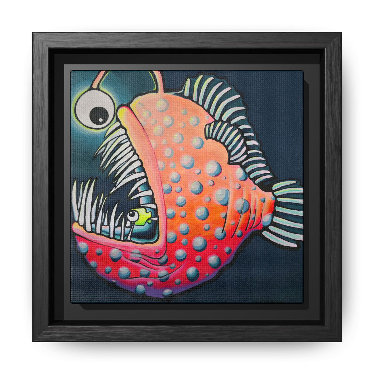 Framed Cyclops Anglerfish Canvas Wall Art