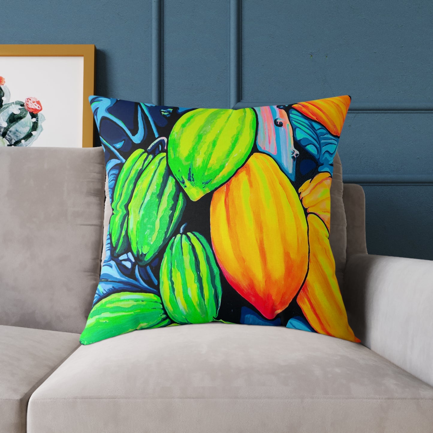 Neon Cacao Art Canvas Decorative Pillow