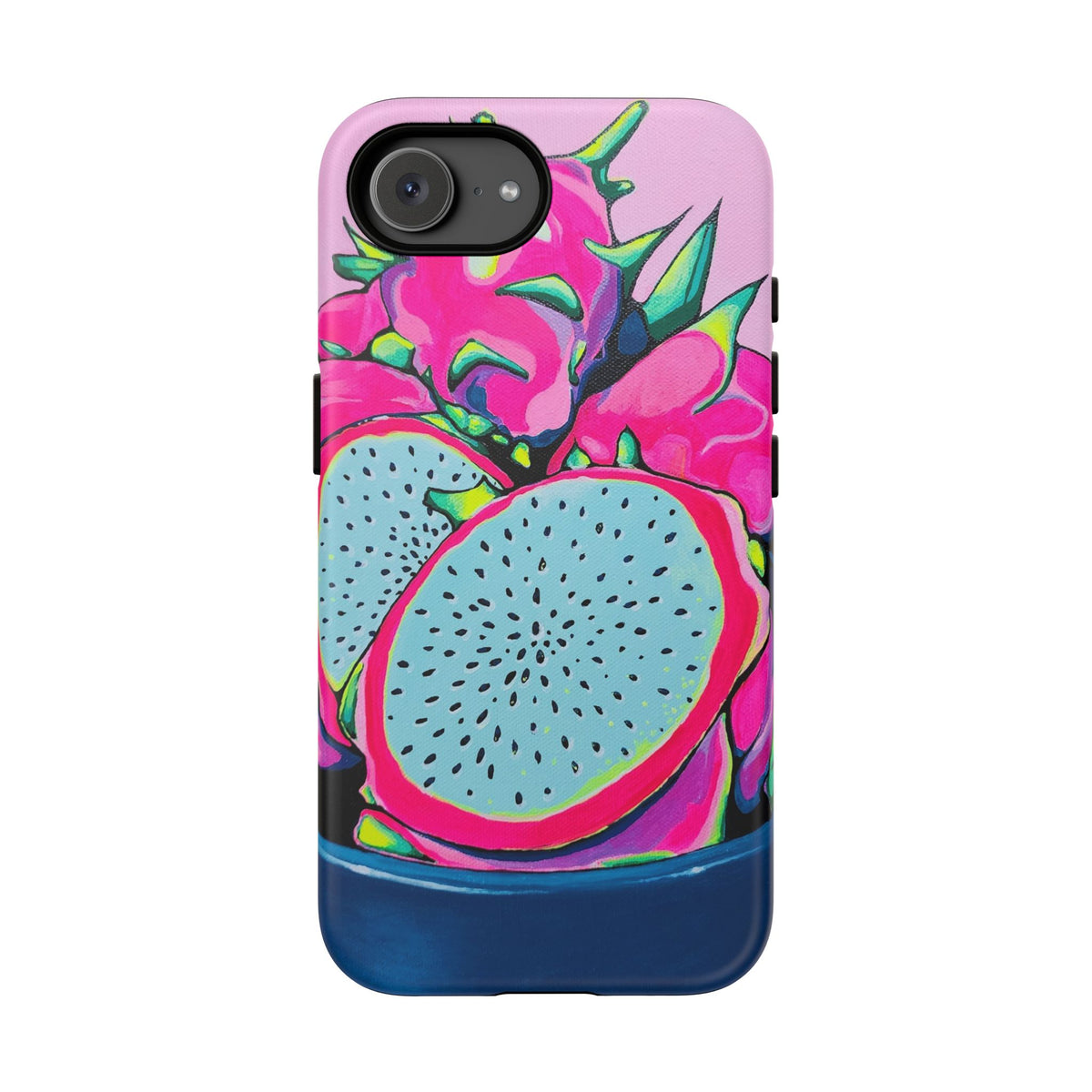 Coque de téléphone résistante Pitaya Rose Néon