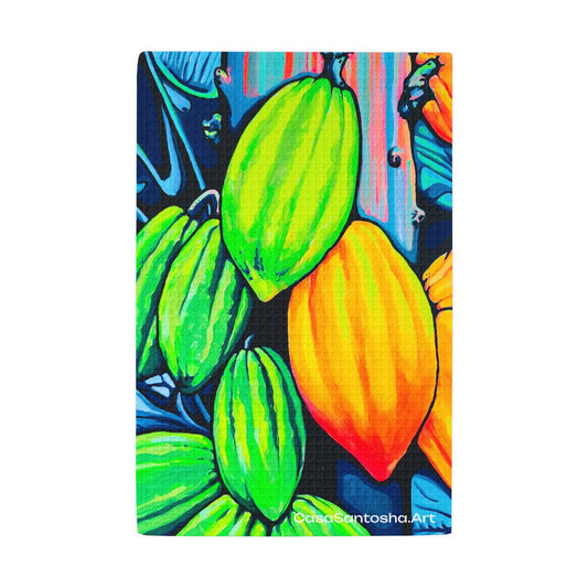 Neon Cacao Waffle Weave Kitchen Hand Towel