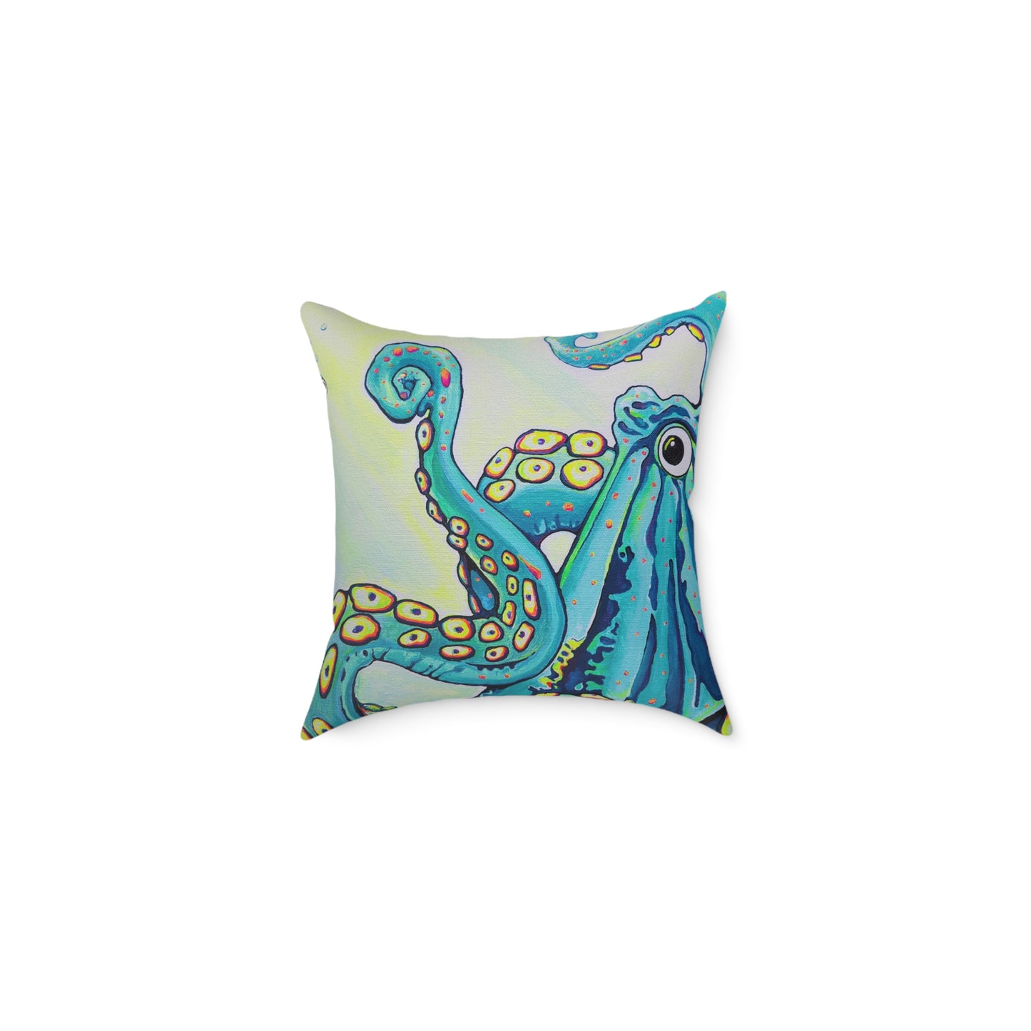 Cyclops Octopus Art Canvas Decorative Pillow