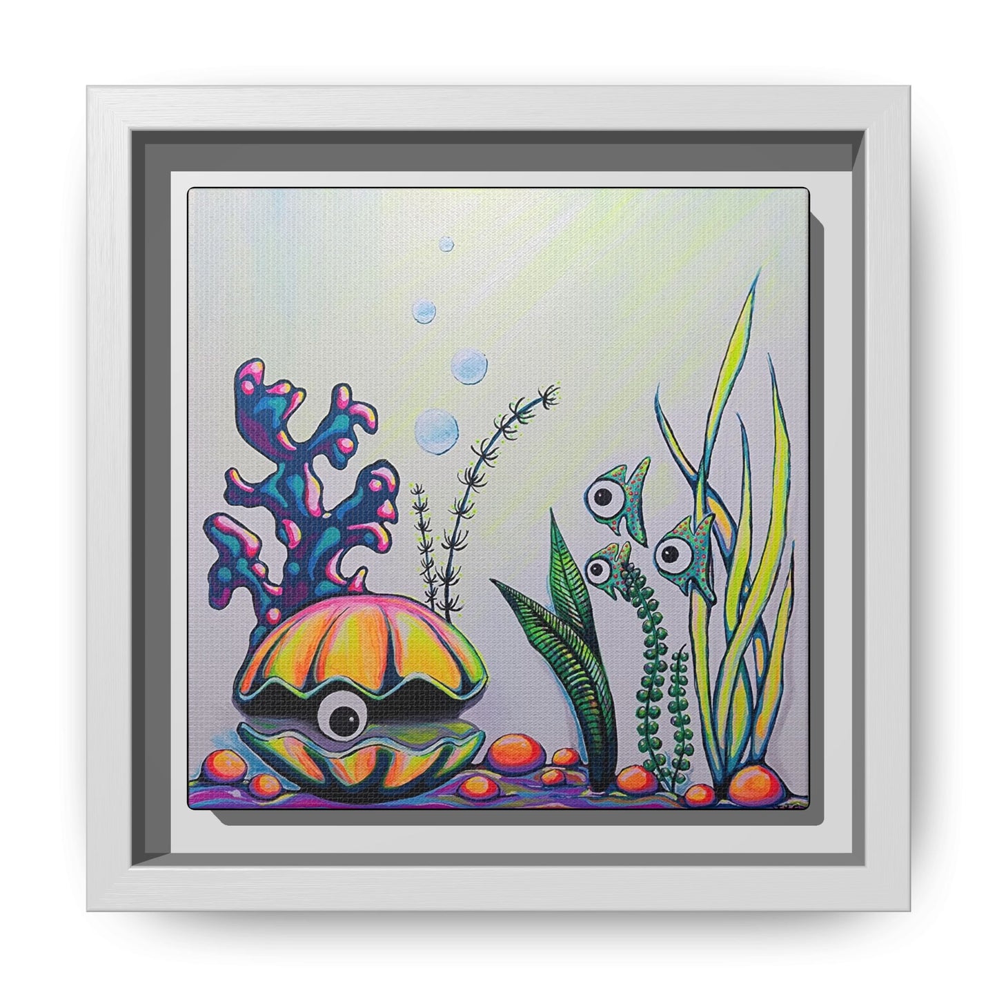 Framed Cyclops Clam Canvas Print