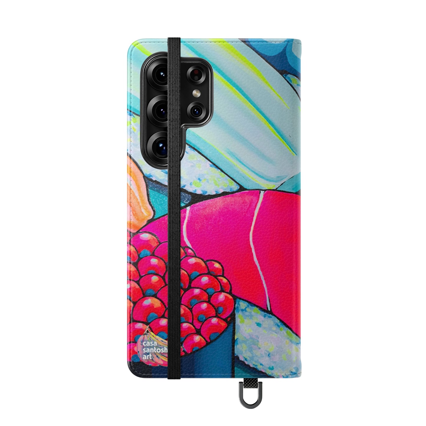 Étui portefeuille pour téléphone à clapet Neon Sushi avec porte-cartes