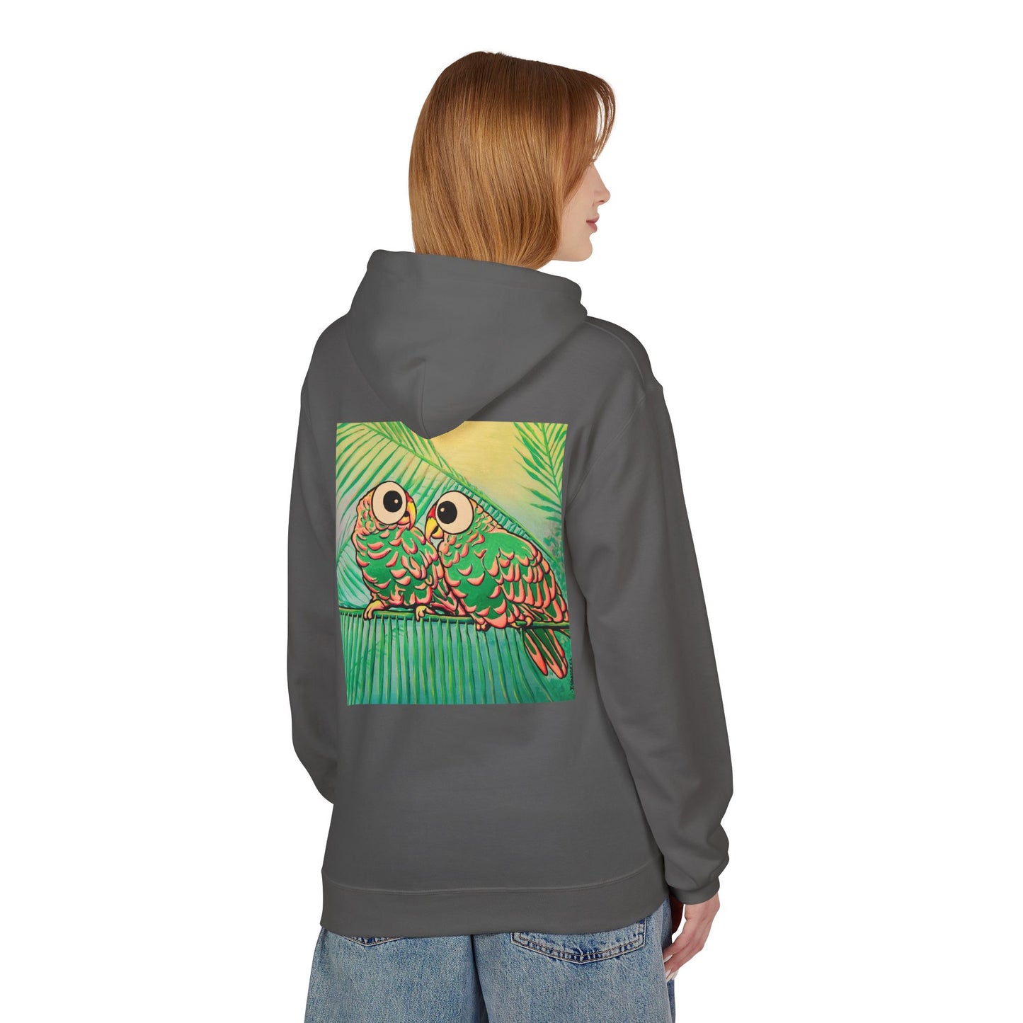 Unisex Chatty Cyclops Parrots Soft Hoodie