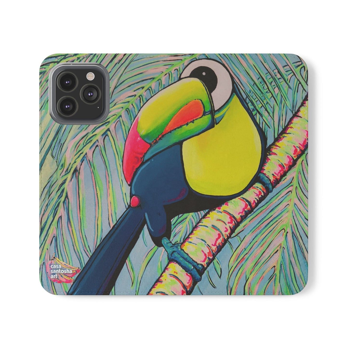 Cyclops Toucan Flip Phone Case – Wallet Cover with Card Slots
