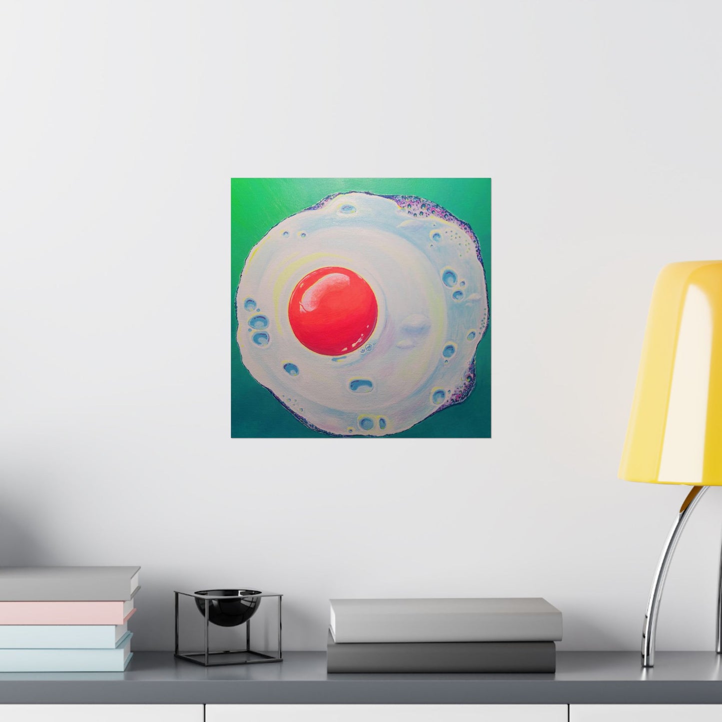 Neon Fried Egg Giclée Art Poster