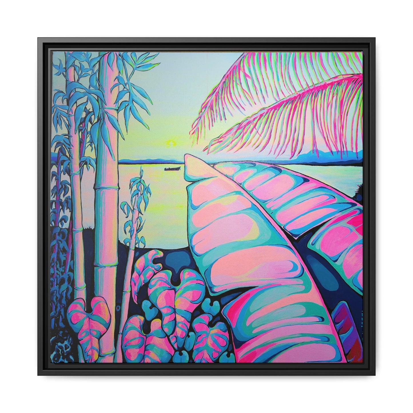 Framed Serenity Bocas Canvas Print