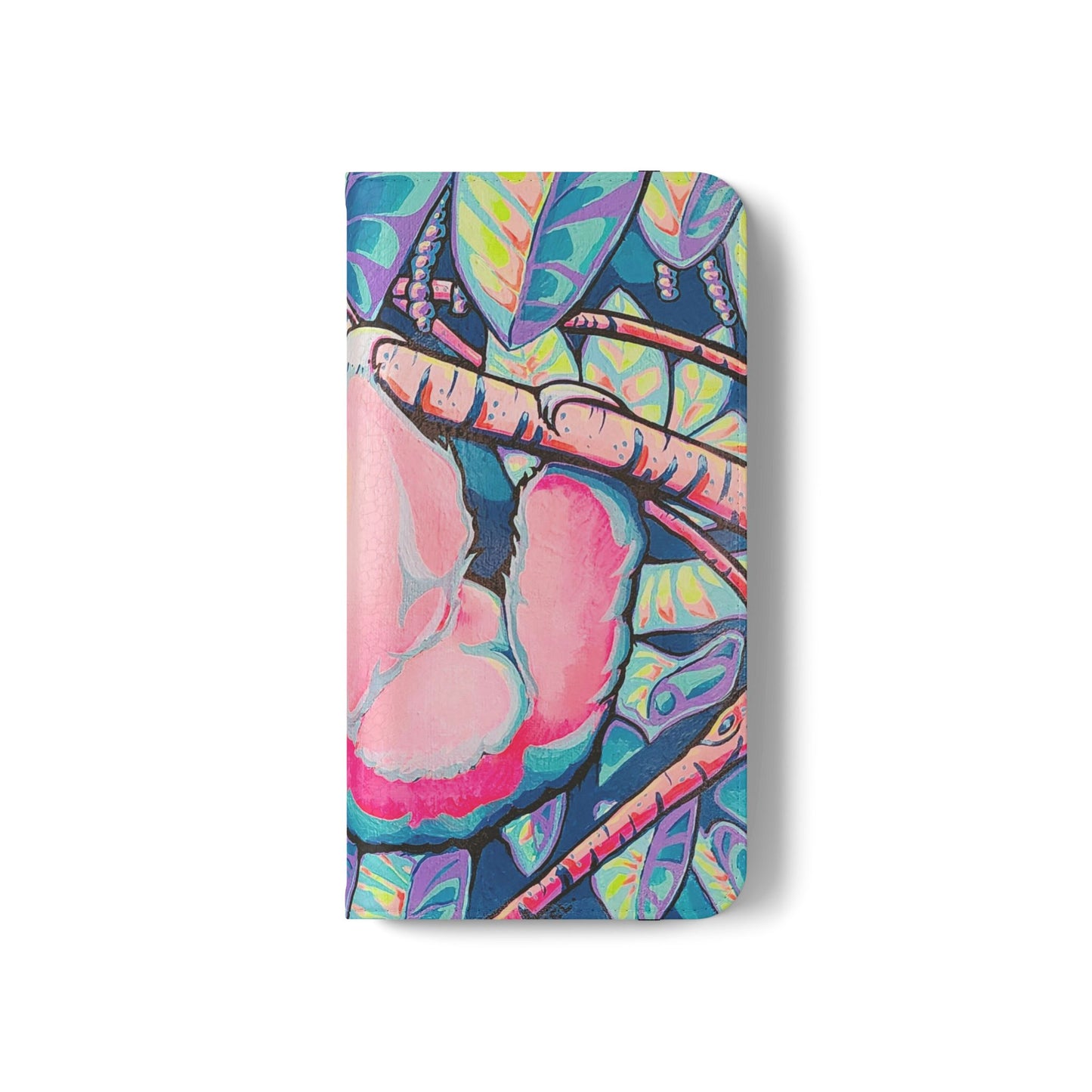Cyclops Sloth Flip Phone Case – Wallet Cover with Card Slots