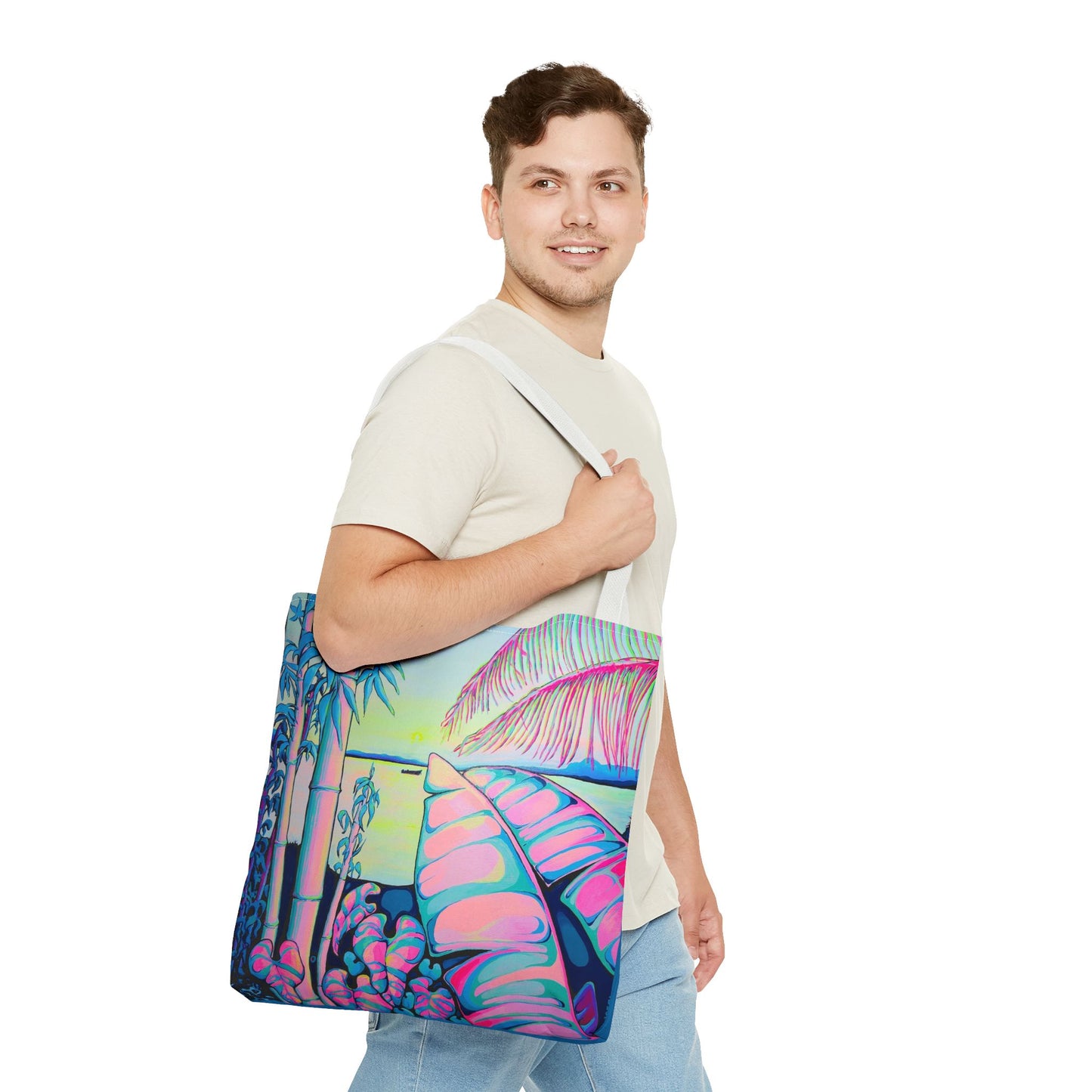 Premium Serenity Bocas Tote Bag, Original Artist Design, Reusable Shopping Tote, Eco-Friendly