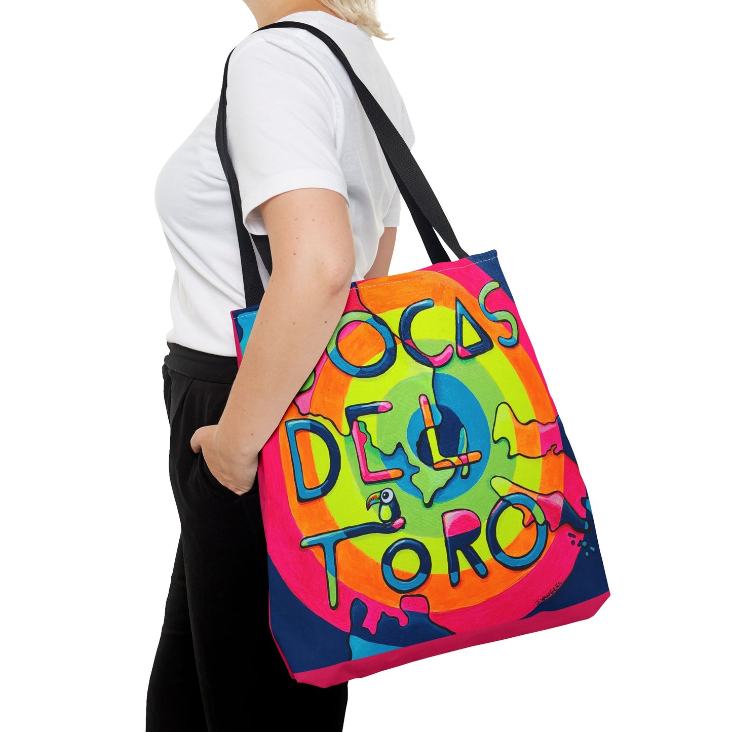 Premium Bocas Del Toro Islands Tote Bag, Original Artist Design, Reusable Shopping Tote,  Eco-Friendly