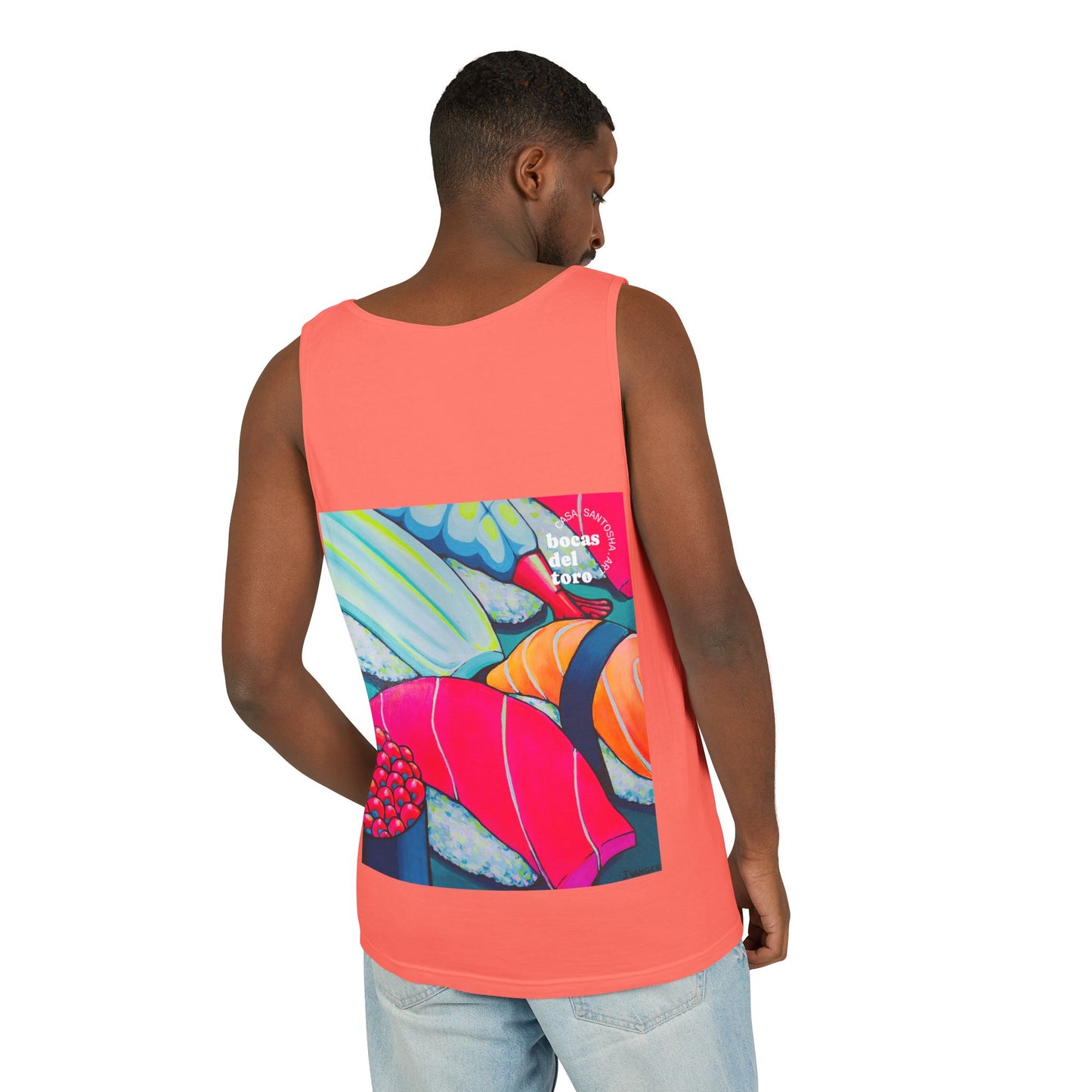 Unisex Neon Sushi Tank Top - Perfect for Summer Vibes