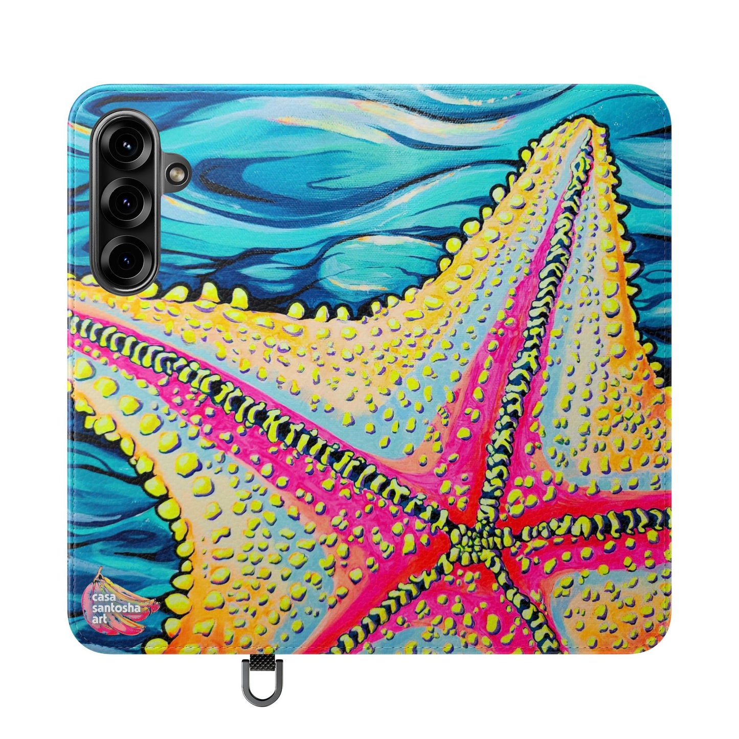 Starfish Beach Bocas Flip Phone Case – Wallet Cover with Card Slots