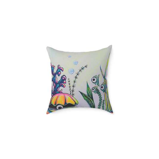 Cyclops Clam Art Canvas Decorative Pillow