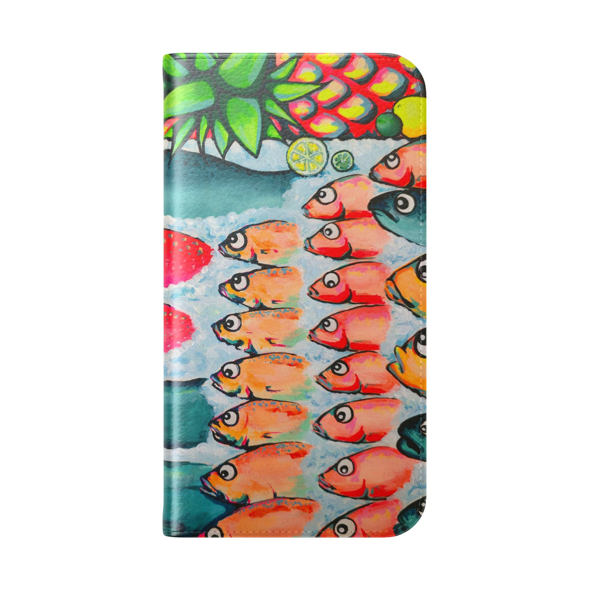 Neon Cabo Fish Market Flip Phone Case – Wallet Cover with Card Slots