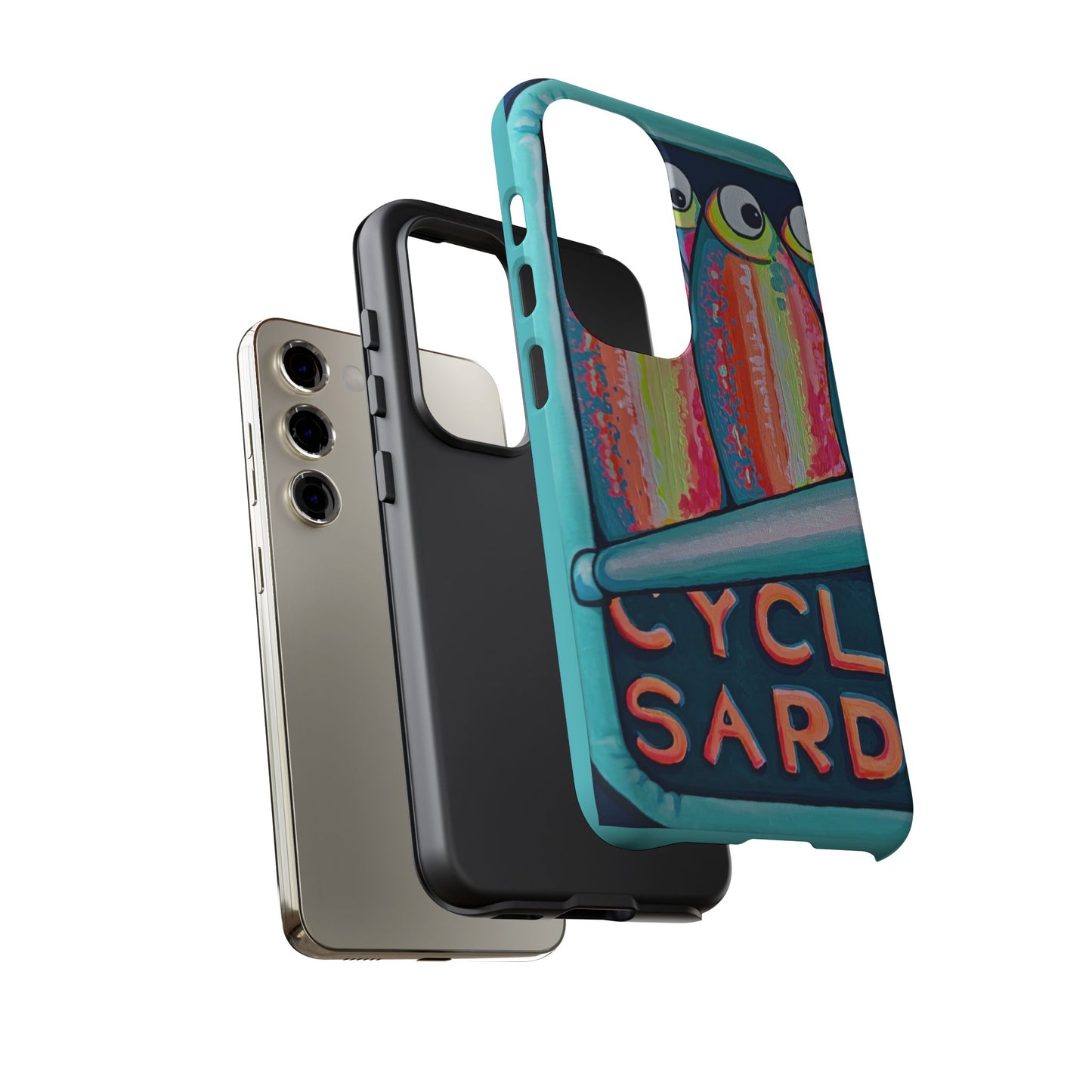 Neon Sardines Tough Phone Case