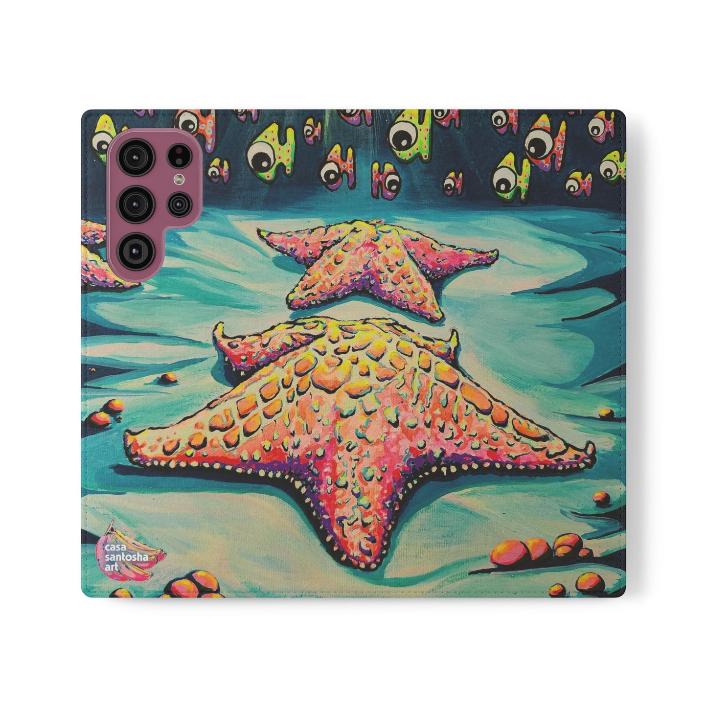 Cyclops Starfish Flip Phone Case – Wallet Cover with Card Slots