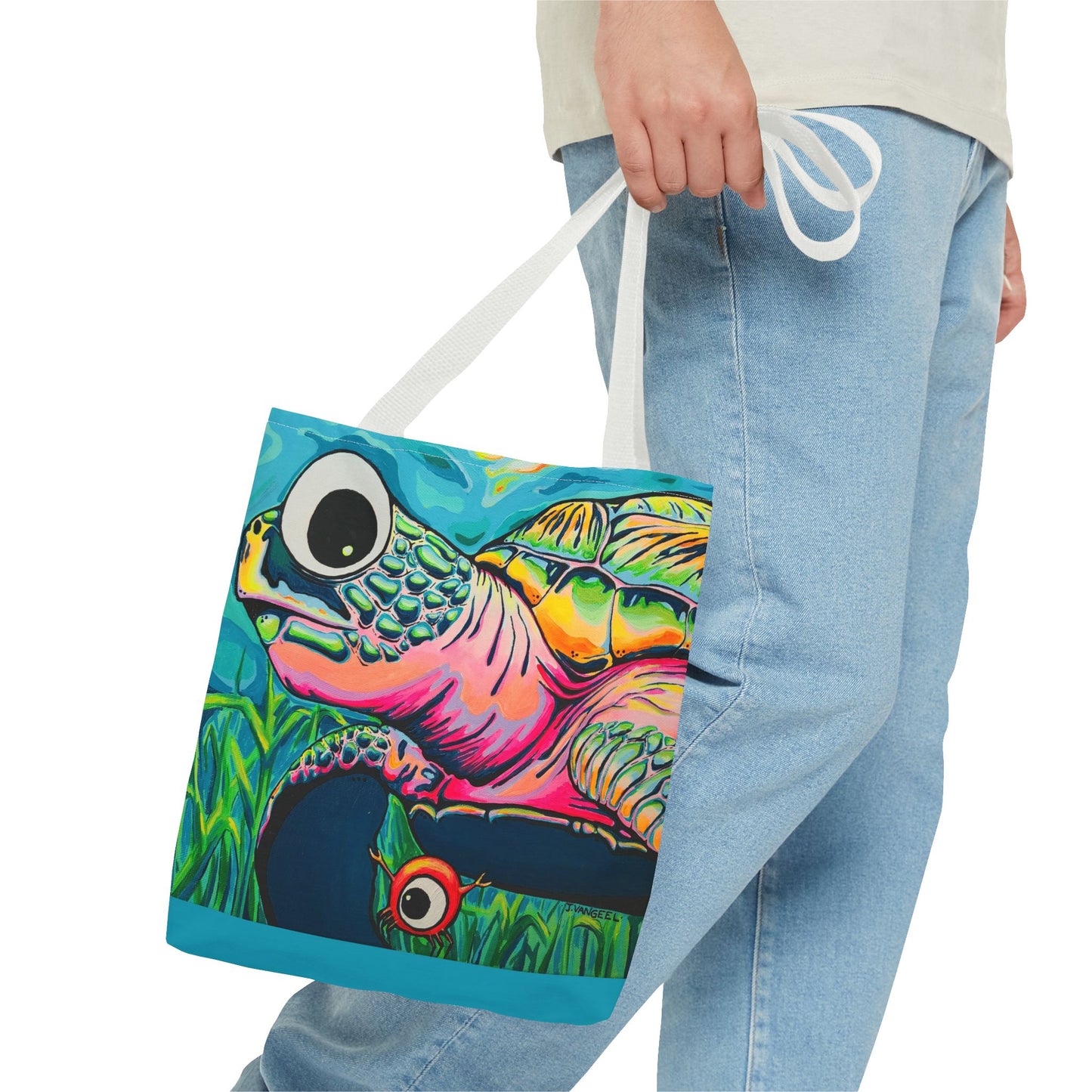 Premium Cyclops Turtle Tote Bag, Original Artist Design, Reusable Shopping Tote,  Eco-Friendly