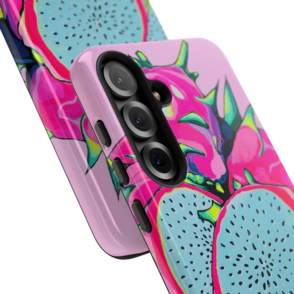 Coque de téléphone résistante Pitaya Rose Néon