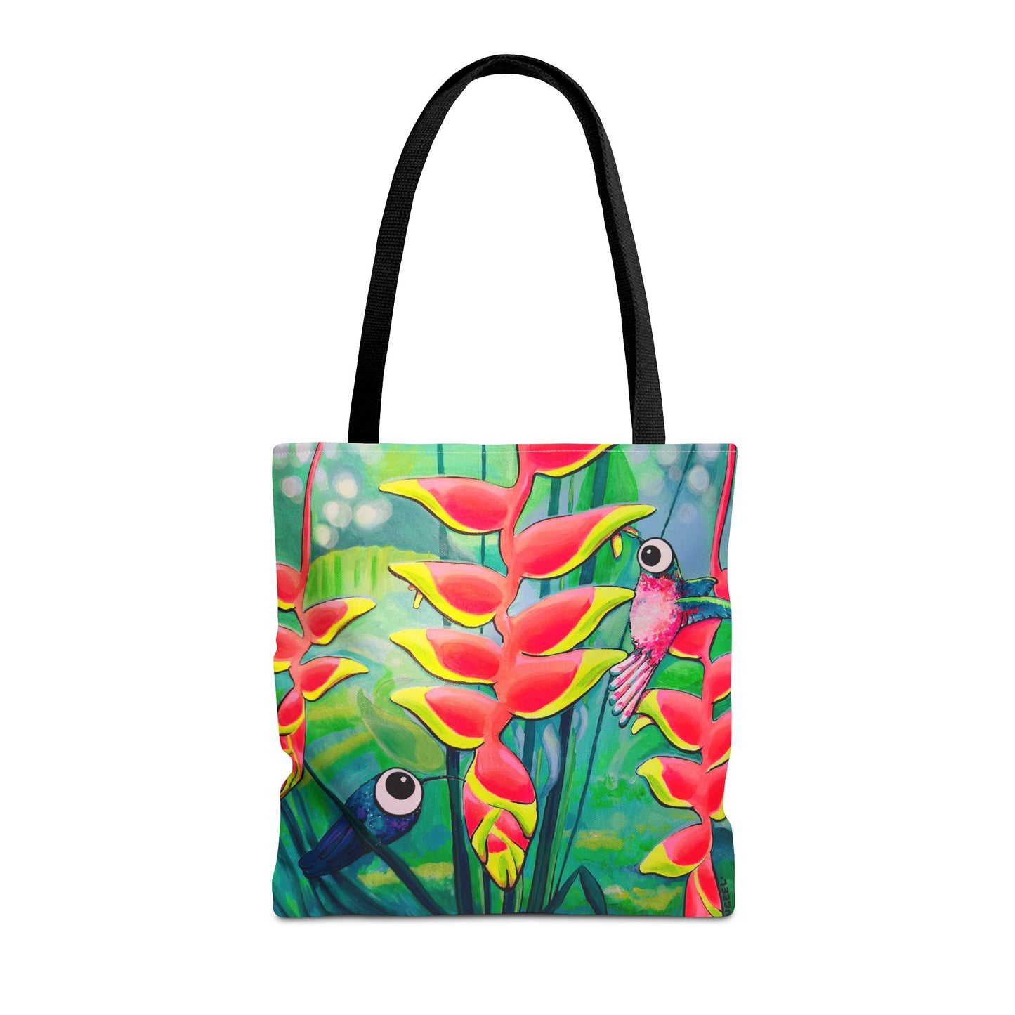 Premium Cyclops Hummingbirds Tote Bag, Original Artist Design, Reusable Shopping Tote,  Eco-Friendly