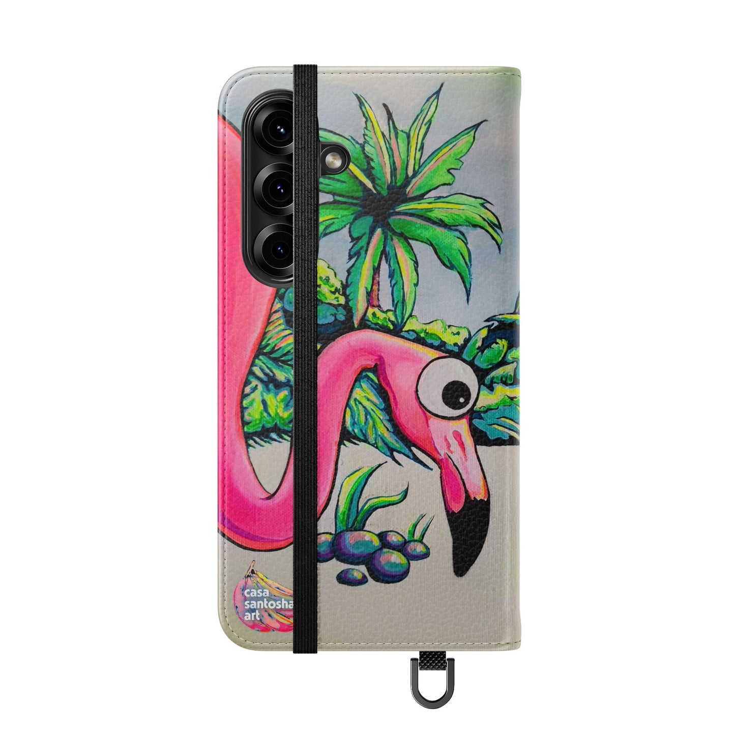 Cyclops Flamingo Family Flip Phone Case – Wallet Cover with Card Slots