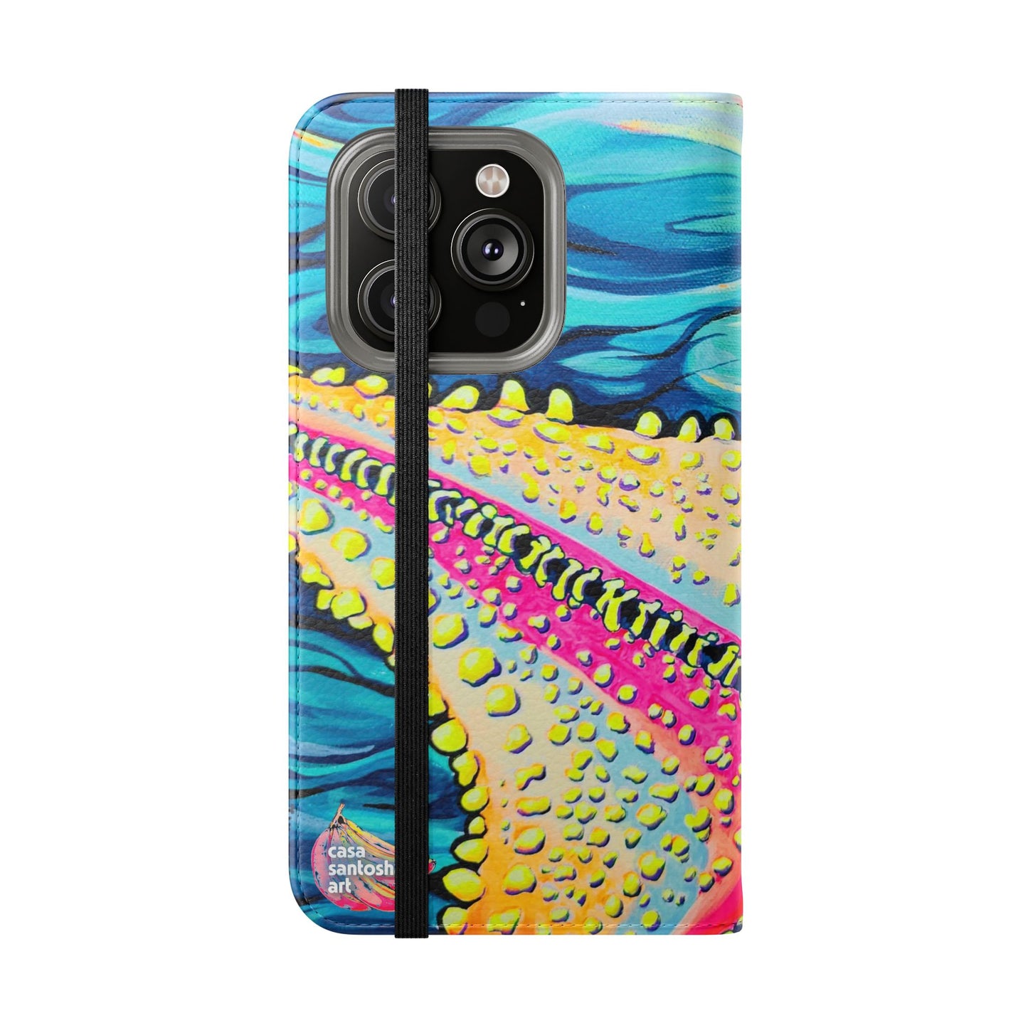 Starfish Beach Bocas Flip Phone Case – Wallet Cover with Card Slots